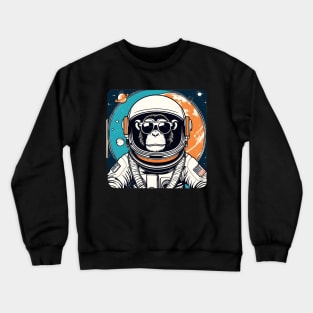 astronaut monkey with sunglasses Crewneck Sweatshirt